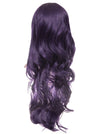 Plum Long Curly Party Wig