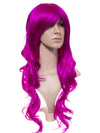 Cerise Long Curly Party Wig