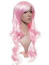 Baby Pink Long Curly Party Wig