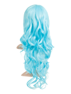 Lagoon Blue Long Curly Party Wig