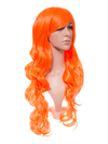 Orange Long Curly Party Wig