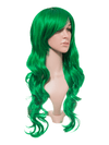 Apple Green Long Curly Party Wig