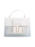 White Semi-Transparent Top Handle Shoulder Bag