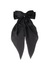 Large Black Satin Hair Bow with Clip