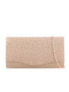 Gold Glitter Rhinestone Foldover Clutch Bag