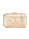 Gold Sequin Rounded Edge Box Clutch Bag