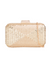 Gold Sequin Rounded Edge Box Clutch Bag