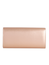 Metallic Rose Gold Faux Leather Envelope Clutch Bag