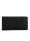 Black Rhinestone Bow Detail Clutch Bag