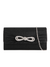 Black Rhinestone Bow Detail Clutch Bag