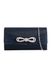 Navy Rhinestone Bow Detail Clutch Bag