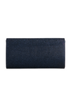 Navy Rhinestone Bow Detail Clutch Bag