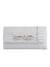 Silver Rhinestone Bow Detail Clutch Bag