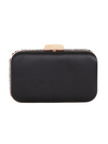 Black Sequin Rounded Edge Box Clutch Bag