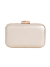 Gold Sequin Rounded Edge Box Clutch Bag