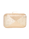 Gold Sequin Rounded Edge Box Clutch Bag