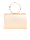 Gold Diamante Bow Detail Hoop Handle Bag