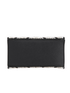 Black Pearl and Rhinestone Embellished Envelope Clutch