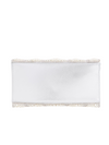 Silver Pearl and Rhinestone Embellished Envelope Clutch