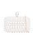 ivory pearl beaded box clutch bag