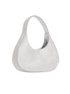 Silver Diamante Half Moon Mini Bag