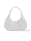 Silver Diamante Half Moon Mini Bag