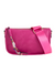 Fuchsia Faux Leather Shoulder Bag with Tassel