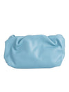 Light Blue Ruched Clutch Bag