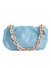 Light Blue Ruched Clutch Bag