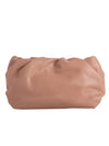 Taupe Ruched Clutch Bag