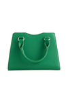 Green Faux Leather Buckle Detail Shoulder Bag