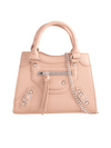 Nude Faux Leather Buckle Detail Shoulder Bag