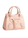 Nude Faux Leather Buckle Detail Shoulder Bag