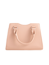 Nude Faux Leather Buckle Detail Shoulder Bag