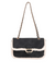 Black Shearling Effect Faux Suede Shoulder Bag