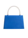 Royal Blue Faux Suede Diamante Top Handbag