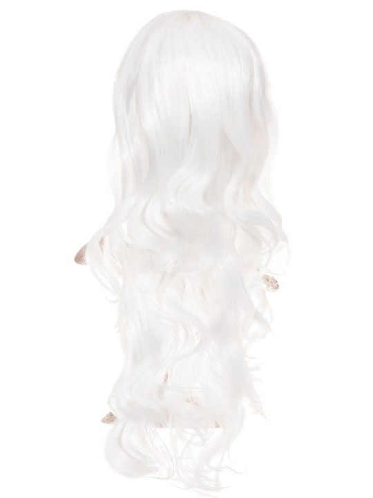 Ice White Long Curly Party Wig