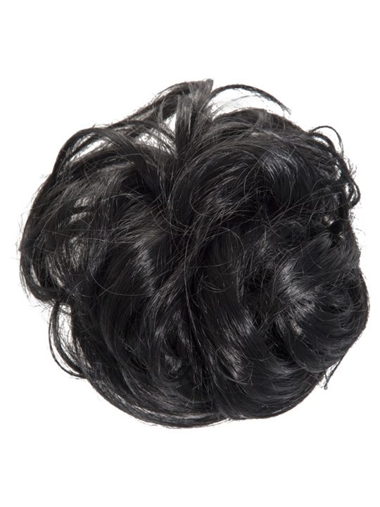 large hair scrunchie jet black