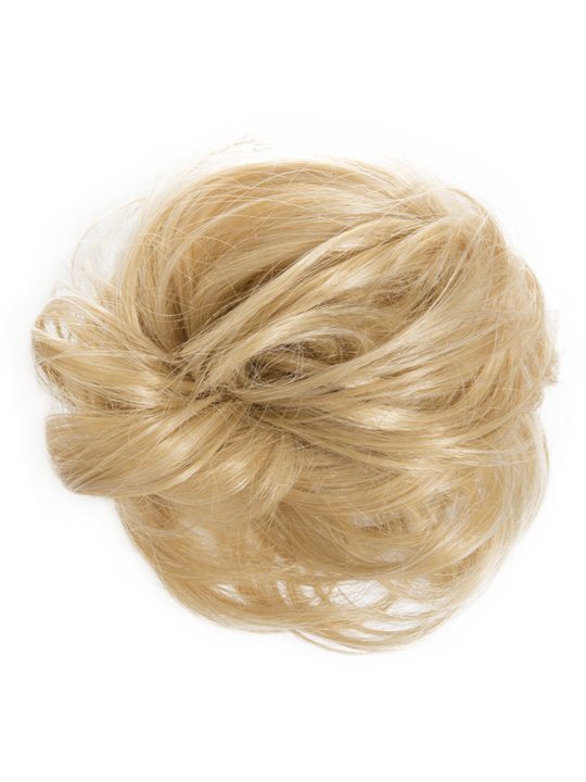 large hair scrunchie golden blonde