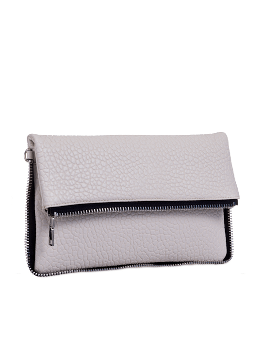 Louise Faux Leather Clutch Bag in Beige - KOKO COUTURE