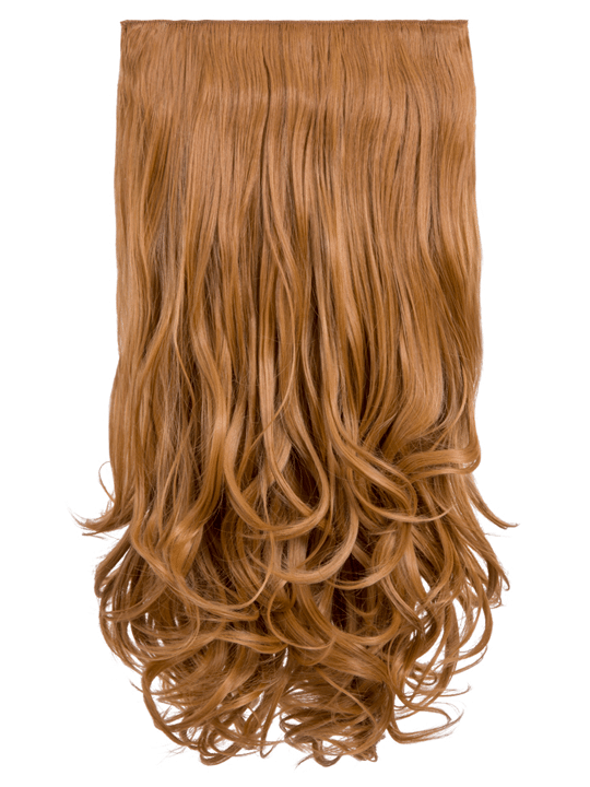 Candice 5 Weft Loose Curl Hair Extensions In Strawberry Blonde