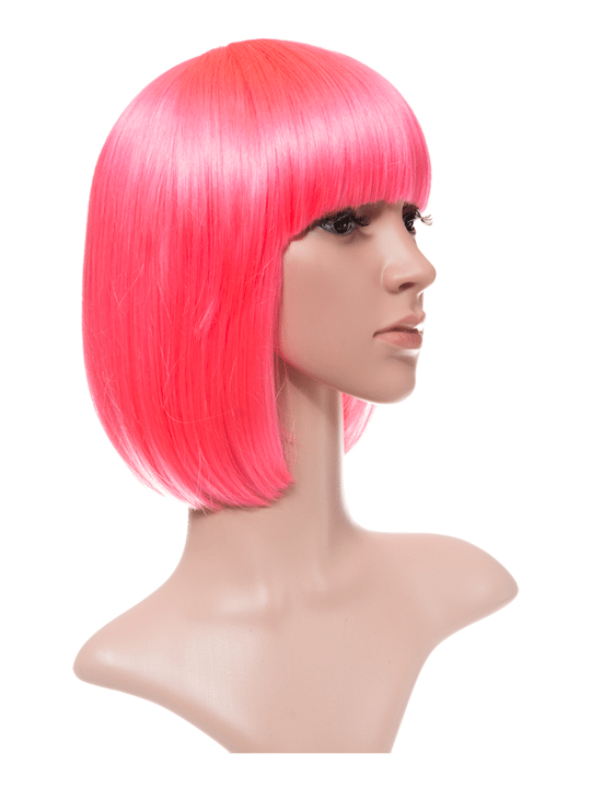 Carnation Pink Bob Party Wig
