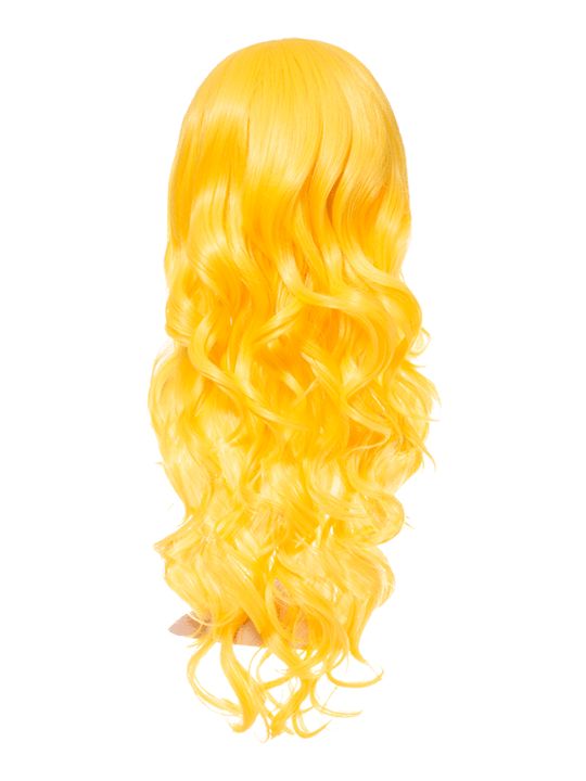 Yellow Long Curly Party Wig