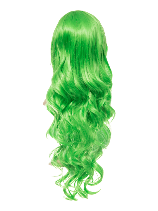 Spring Green Long Curly Party Wig