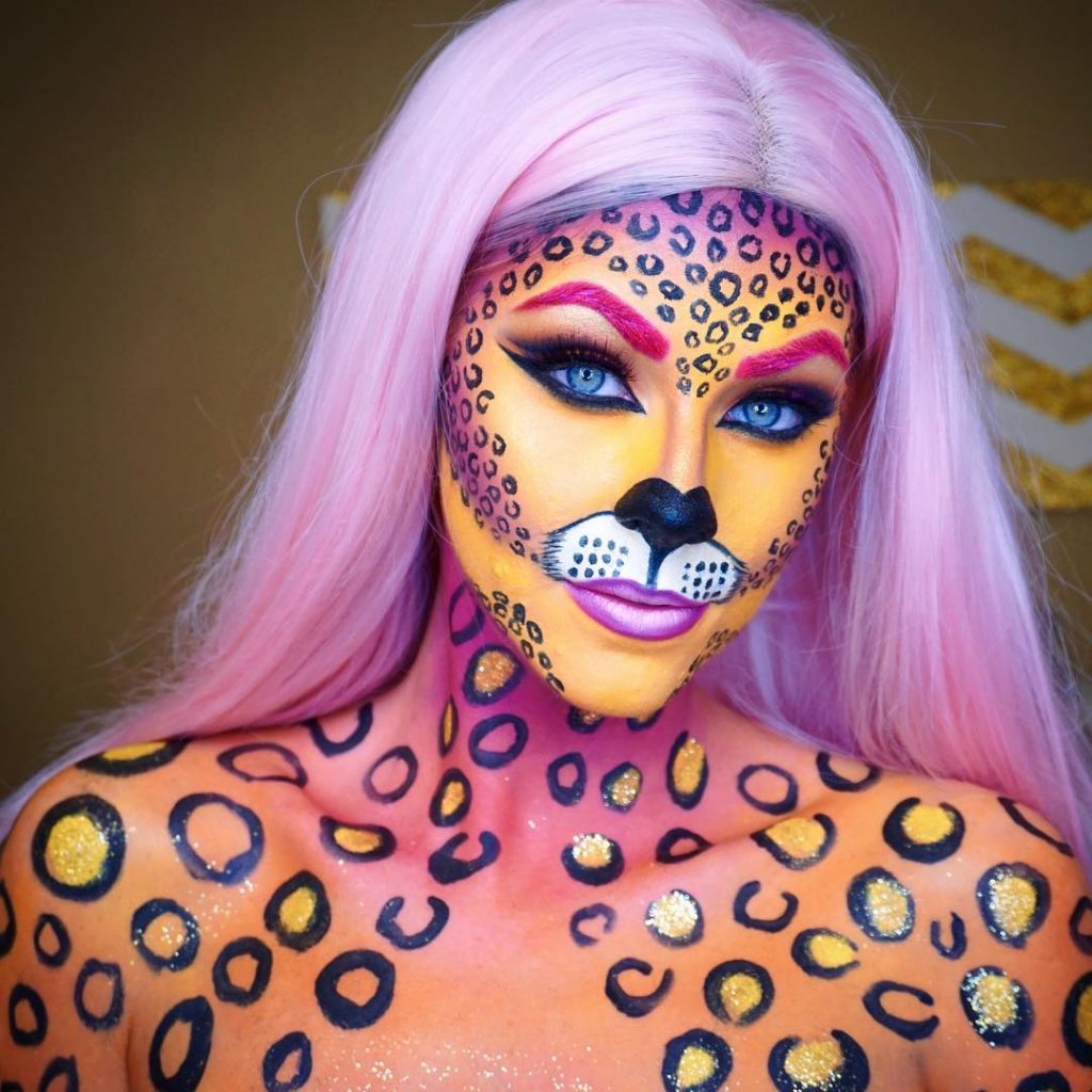 Pink Leopard for Halloween Makeup Ideas