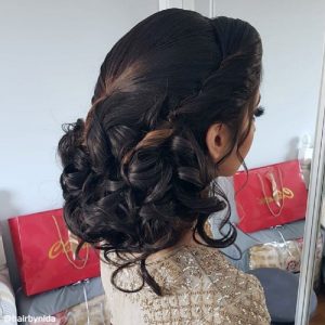 curly bridal updo