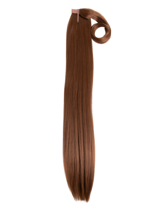 30 Inch Straight Golden Brown Wraparound Ponytail