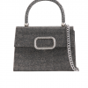 Black Rhinestone Buckle Mini Handbag